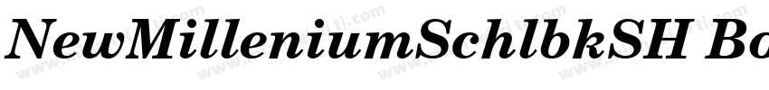 NewMilleniumSchlbkSH Bold字体转换